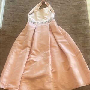 Elegant Pink Halter Kids Dress